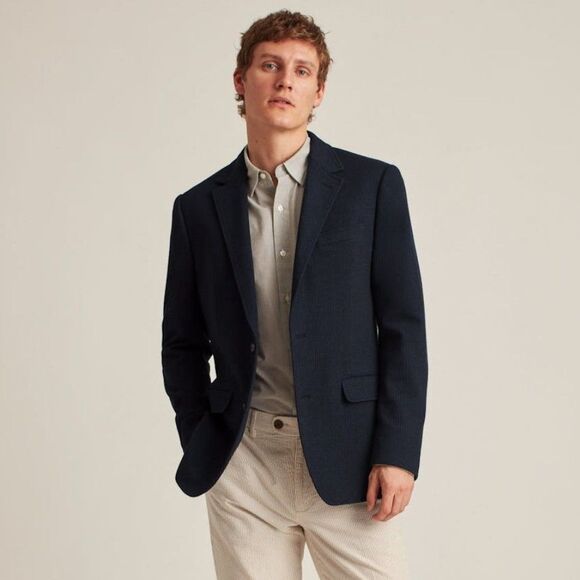 Bonobos Other - Bonobos Jetsetter Italian Knit Navy Blue Blazer Size 42R Standard Fit